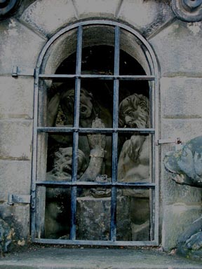 Tortured souls taunted by the hounds of Hell