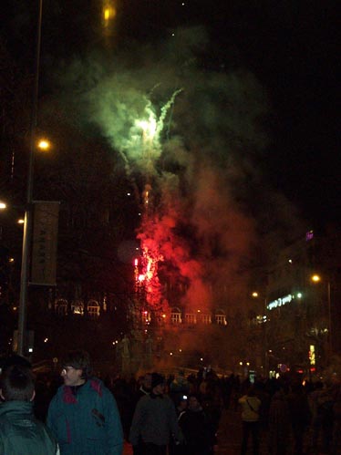 Fireworks in the street